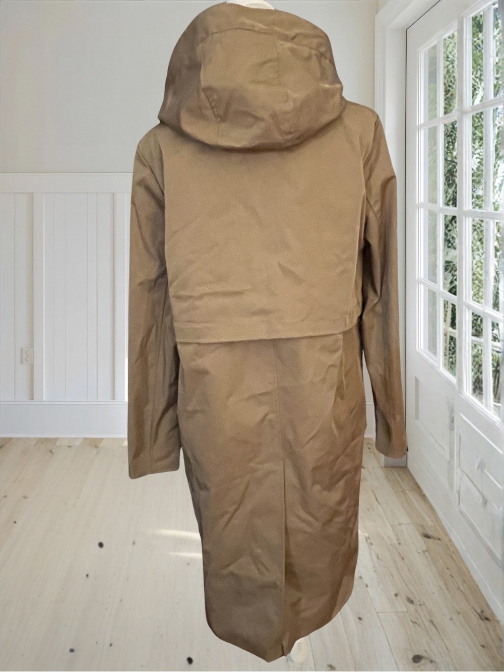 NWT AVEC LES FILLES Women's Fawn Hooded Trench Coat Jacket M - Picture 4 of 15